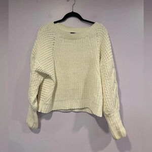 Cream express knit sweater‎